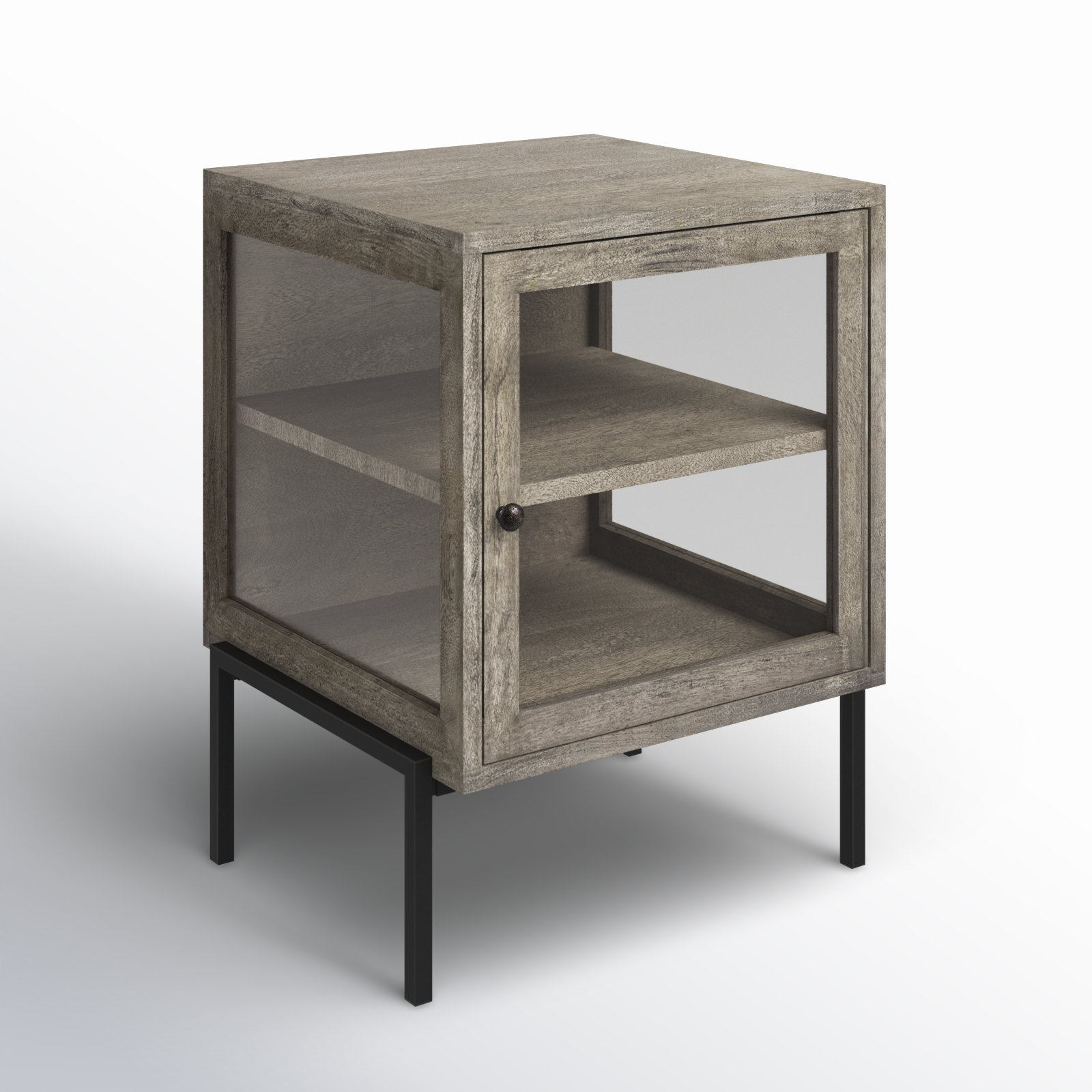 Warner Solid Wood End Table, Gray