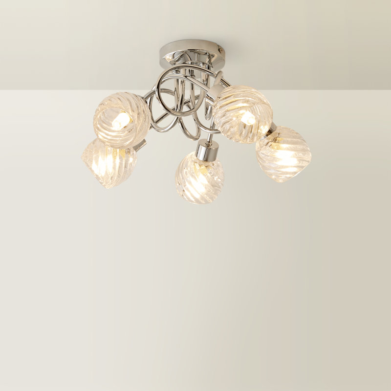 Donelson Glass Semi Flush Mount, Yes