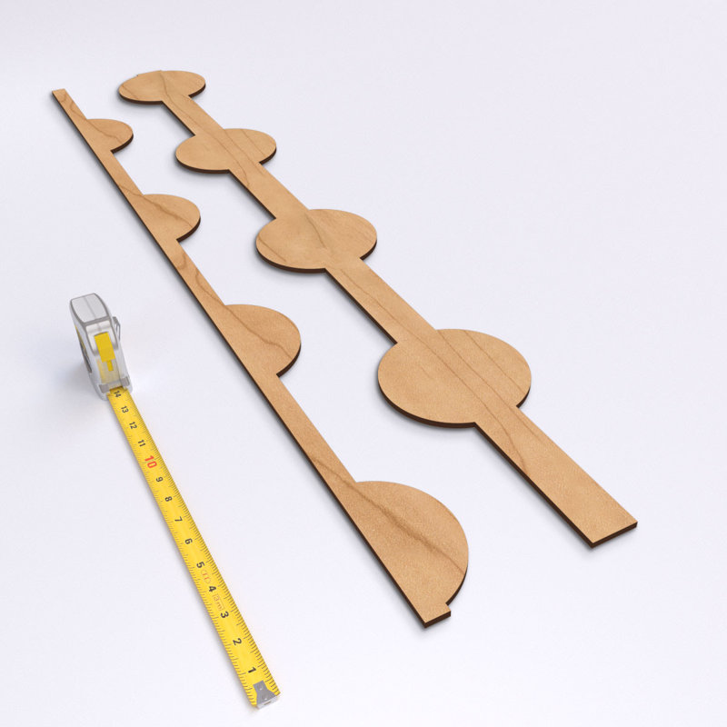Bridgeport 47" Maple Wood Decorative Slat Wall Panel Kit