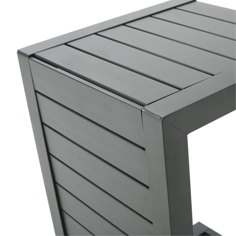 Table d'extérieur grise - aluminium et style moderne pour une utilisation confortable