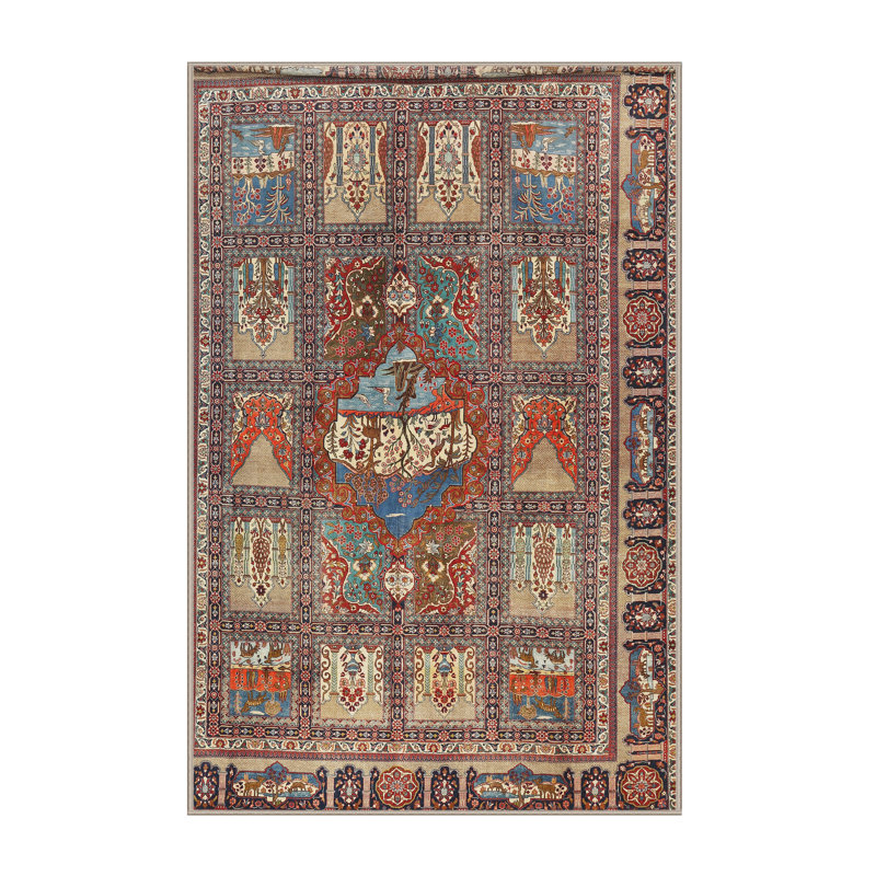 Tapis géométrique brun / beige, Rectangle 8 pi x 10 pi