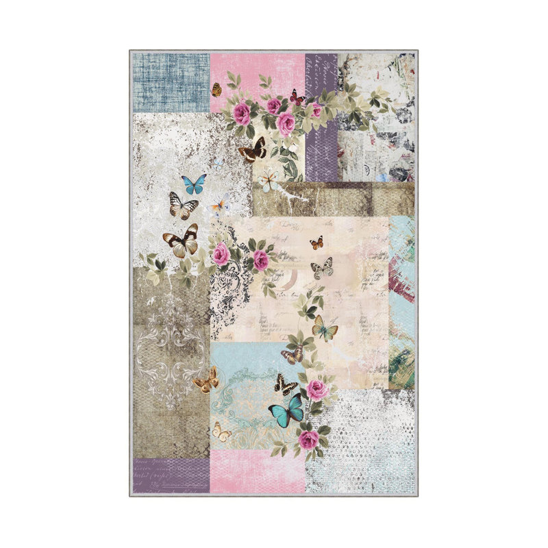 Elegant Hall Carpet, 2.6 x 9.8 Feet | 100% Polyester, 650 g/m², Pile Height: 0.3 Inches | Antibacterial, Non-Slip PVC Dot Underside | Machine Washable, 3D Digital Printing, Ideal for Modern Living Spaces