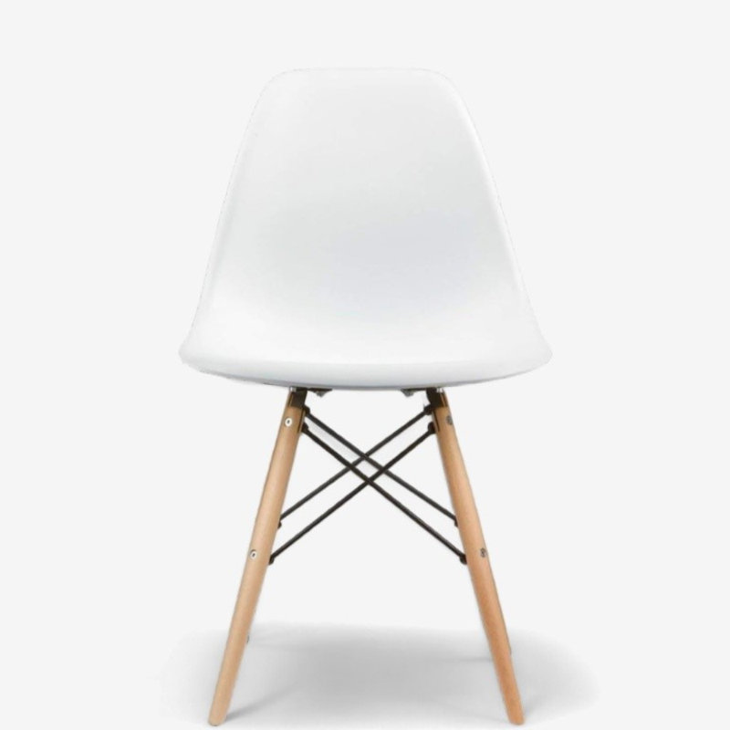 Neveyah Plastic Dining Chair, White