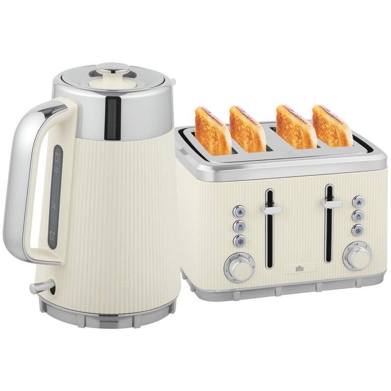 Kettle and Toaster Set, Cream