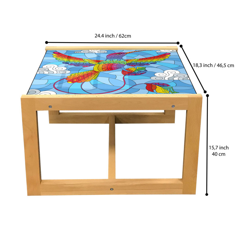Jakorey Trestle Coffee Table, 40cm H x 46.5cm W x 62cm D