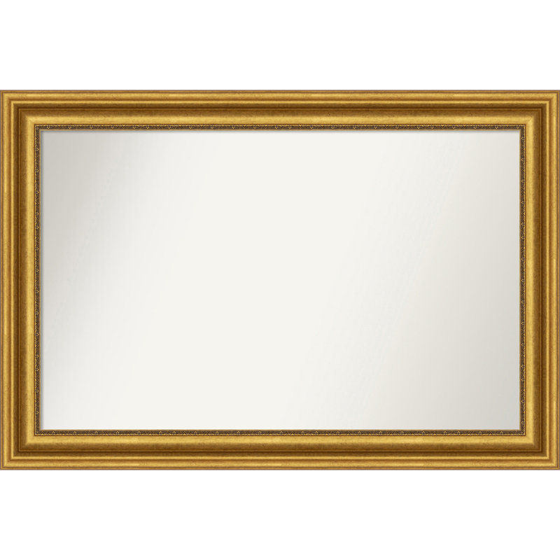 Miroir de salle de bain Jashawna, 29,75 po x 43,75 po, Doré