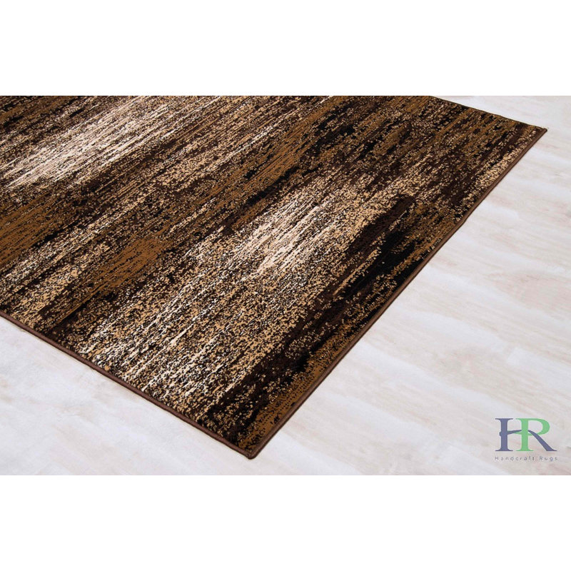 17 Stories Misouk Abstract Chocolate Area Rug & Reviews | Wayfair