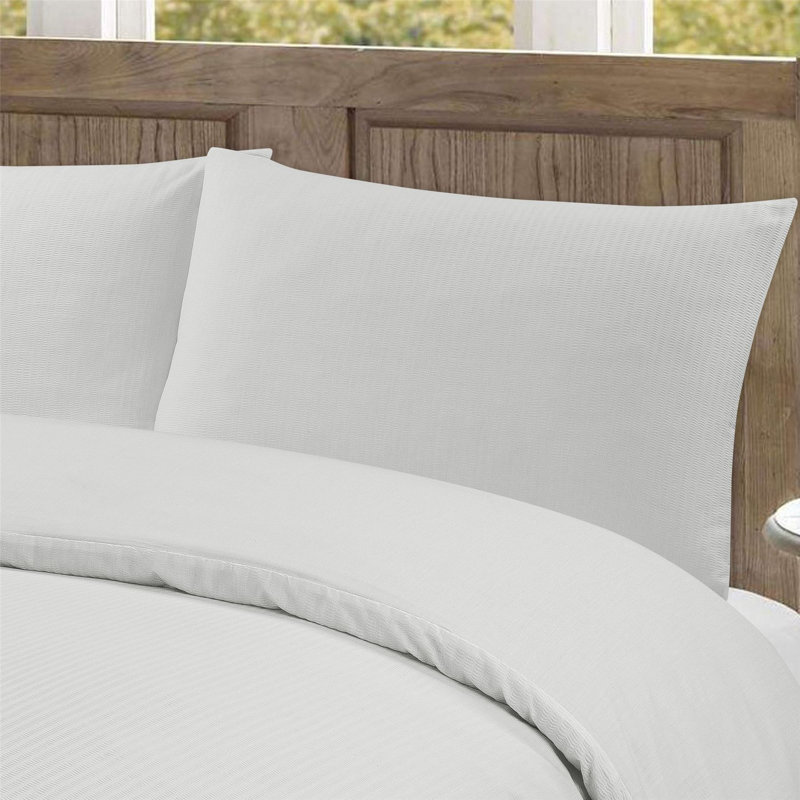Franisco Cotton Blend, Polyester Solid Colour Duvet Cover Set with Pillowcases Included