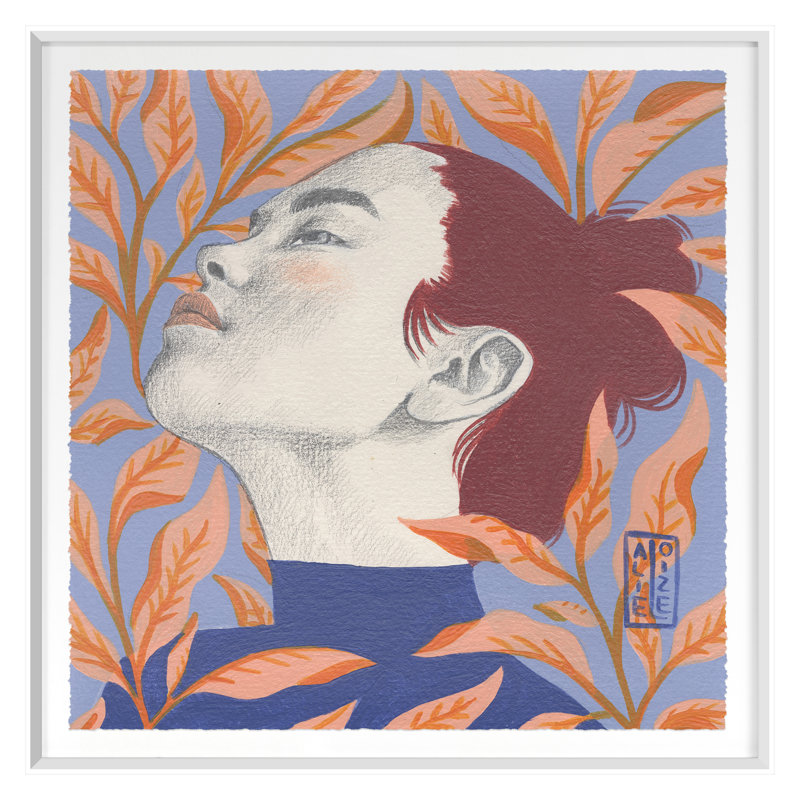 Samia Print, 24" H x 24" W, White