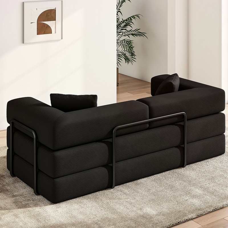 Canapé-lit pliant convertible en velours côtelé très grand format canapé-lit 4-en-1 bricolage canapé-lit rabattable futon salon canapé-lit confortable Cama pour le salon