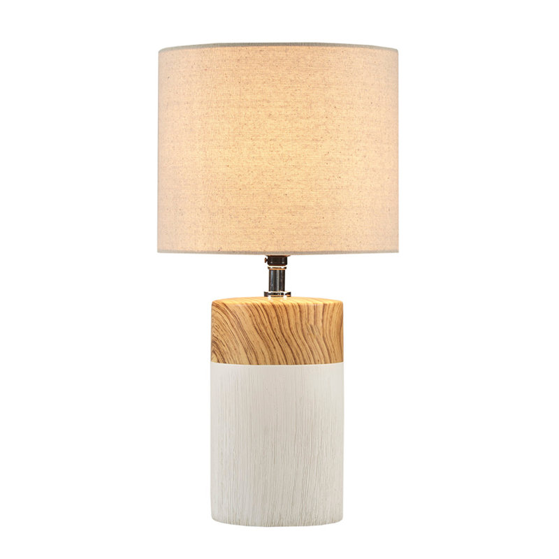 Lampe de table texturée, Blanc / Brun, Beige