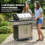 Outsunny 6 - Burner Freestanding, Portable 8500 BTU BTU Gas Grill with Cabinet