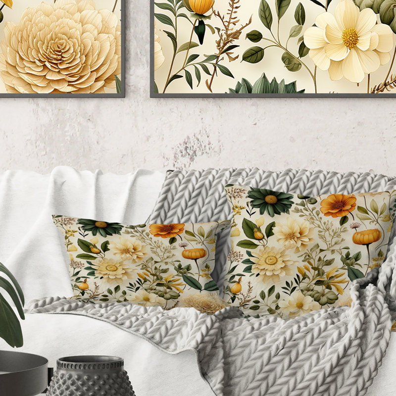 Floral Throw Pillow