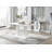 Eubanks High Gloss Double Pillar Rectagular Dining Table-1295296503-1295296500