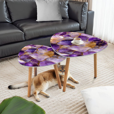 Ensemble de 2 tables basses gigognes Triangle