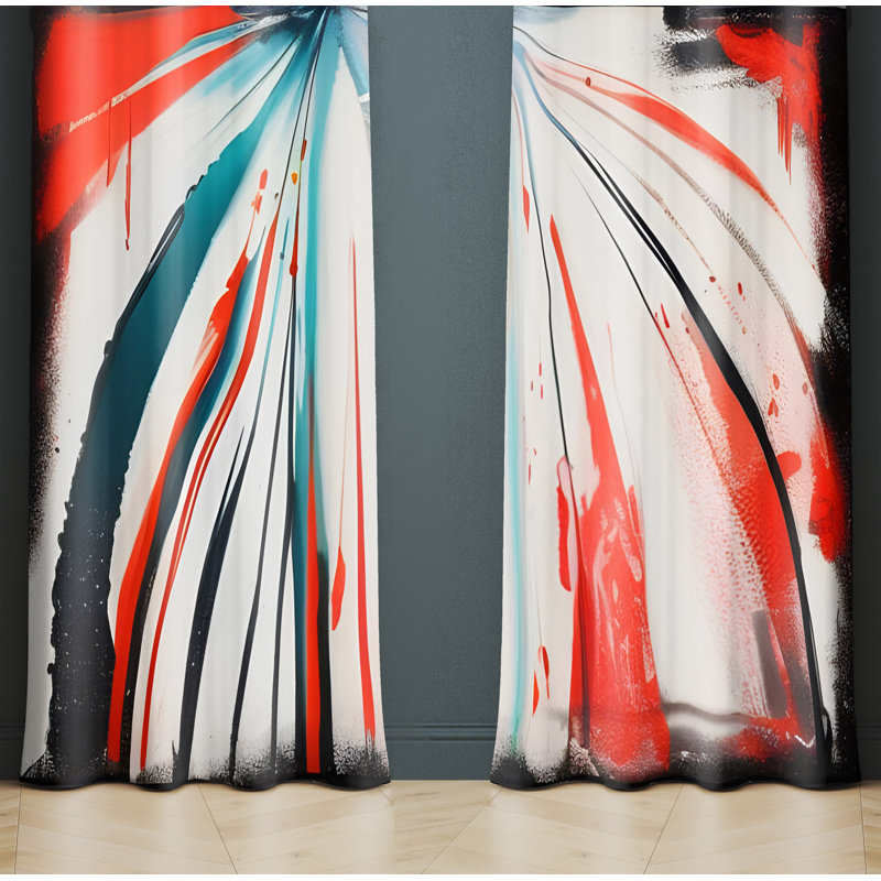 Paire de rideaux semi-transparents Anabranch, L 20 po x L 61 po