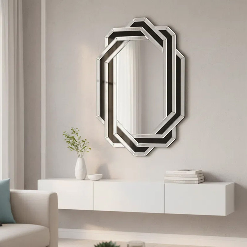 Miroir de salle de bain luxueux en cristal écrasé, miroir de meuble-lavabo moderne pour le salon et la chambre à coucher