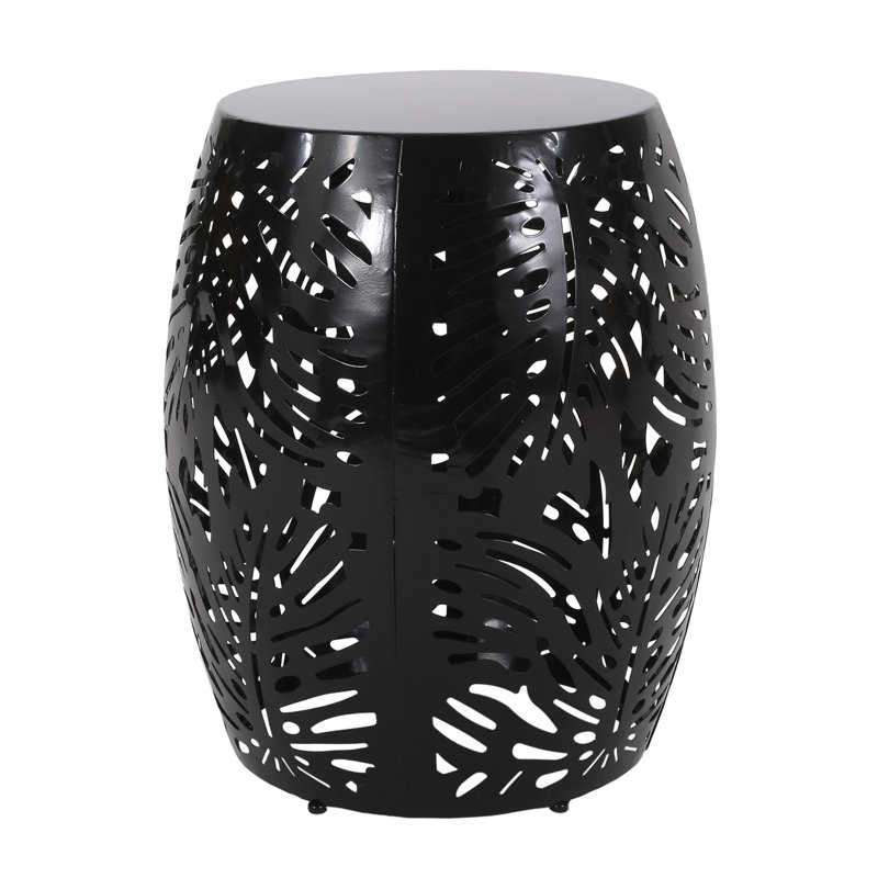 Metal End Table, Black