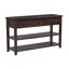 Console rétro avec deux tablettes ouvertes, structure et pieds en bois de pin massif-131514168-131514167