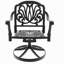 5-Piece All-Weather Cast Aluminum Dining Set, Include 4 Swivel Chairs and 39.37" Round Table With Black Frame (same sku: W1710S00435 )