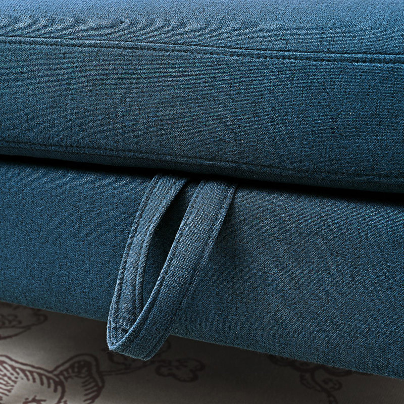 Sofa Bed With Storage, Blue Fabric