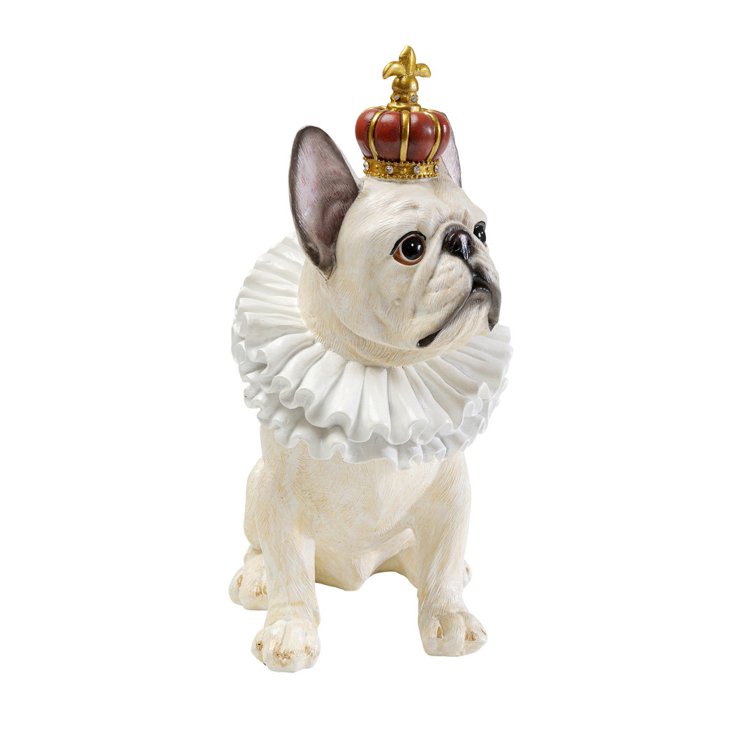 Deko Figur King Dog Weiß