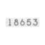 Floating Stand-Off 5-Number Horizontal Sign, White /W/ Silver Modern Font Numbers-2096242485