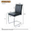 Ensemble de 4 chaises de salle à manger modernes en cuir de polyuréthane blanc-592510506-592510678