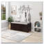 Banc de rangement avec 3 portes en forme de volet, coussin amovible-1391097047