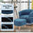  Sharolynn Upholstered Linen 27.6" Wide Swivel Barrel Chair with Ottoman-1267772708