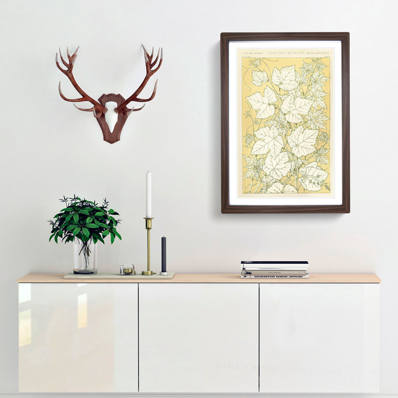 Leaves from Nature No. 2 by Owen Jones - Picture Frame Painting Print, 36cm H x 27cm W x 2cm D, Walnut Framed