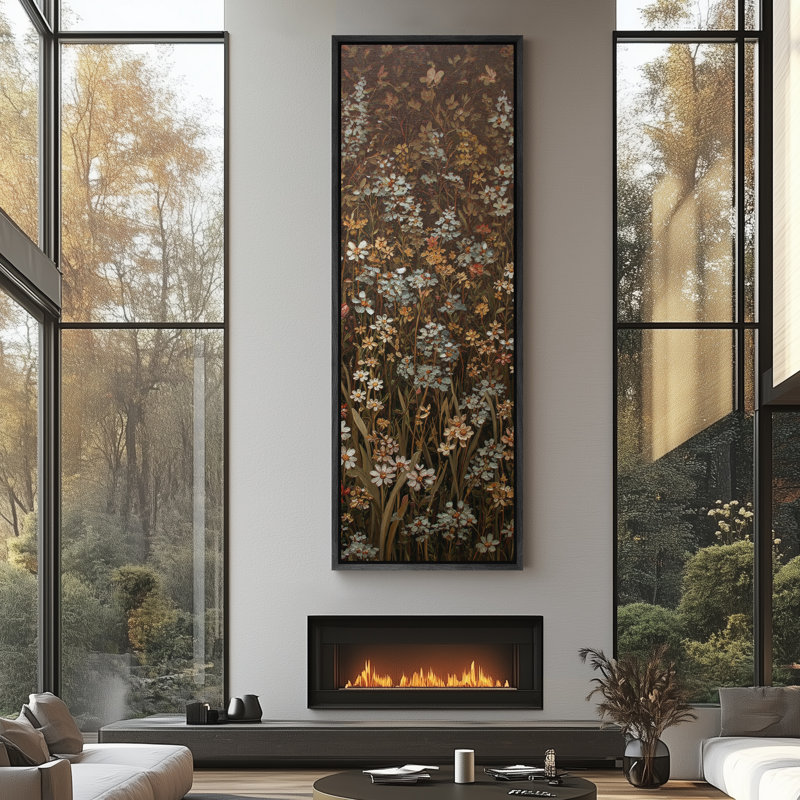 Reproduction d'art sur toile encadrée, H 60 po x l 20 po x P 1,5 po, Noir