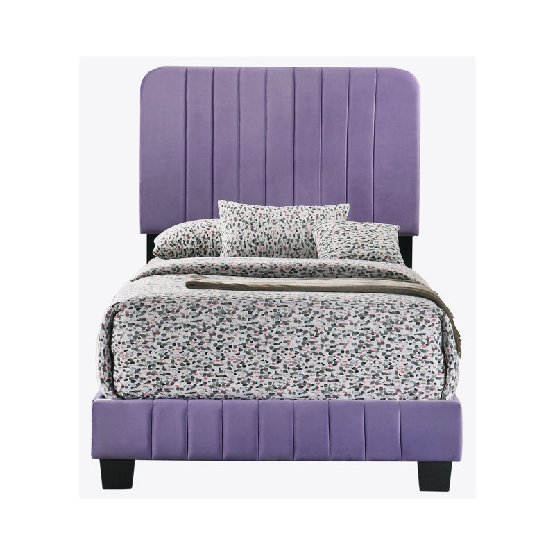 Cadre de lit contemporain, Lit simple, Mauve