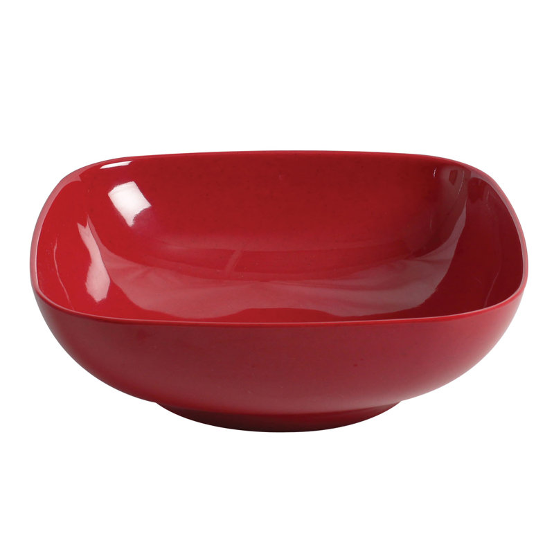 Bol de service carré en mélamine Willsboro, Rouge
