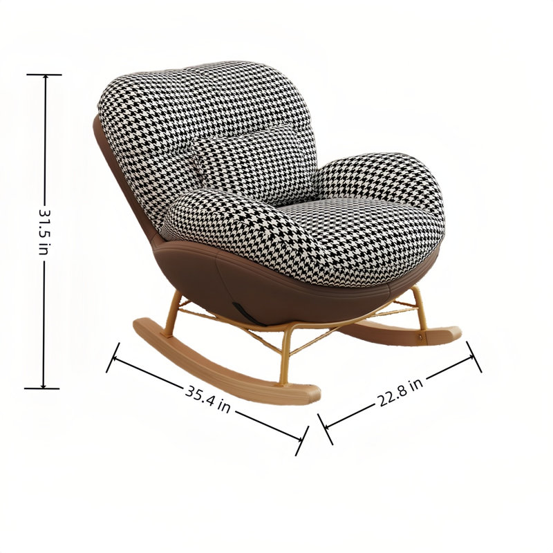 Chaise berçante moderne rembourrée