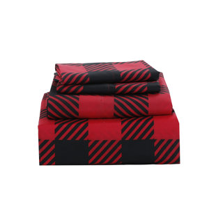Red/Black 3-piece Sheet set  Twin