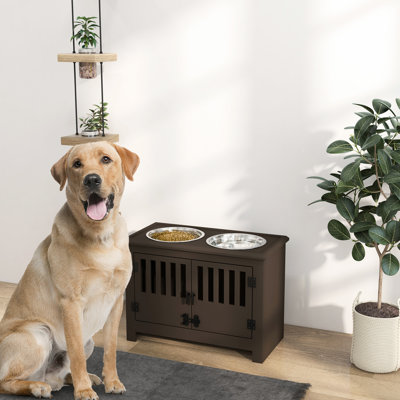 Bols surélevés pour animaux avec rangement. Capacité de 37 L. Facilite une meilleure alimentation pour les chiens. Convient aux grands chiens. Capacité de l'armoire. Supporte les animaux de compagnie Digestion. Chien