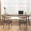 Bureau rectangulaire en bois massif noyer clair-109561854