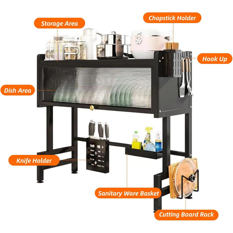 Over The Sink Dish Rack, Black