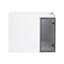 Meuble-lavabo mural 24 po, 2 portes à fermeture douce, meuble-lavabo blanc brillant et 1/2 porte en verre gris-1224990773