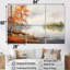 Ensemble de salon scandinave Lake Tranquility II - River Wall Art-107743921-107743918