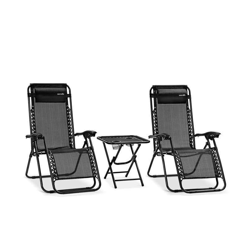 Katica Folding Beach Chair, Black