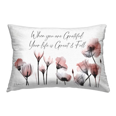 Grateful Faith Floral Printed Outdoor Throw Pillow Design by Albert Koetsier