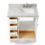 Ariel Cambridge 36 po Meuble-lavabo décalé à droite avec 2 po Comptoir en marbre de Carrare-105903767