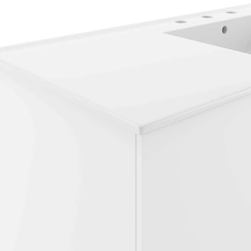 Modway Vitality 48" Single Sink Bathroom Vanity, White, White