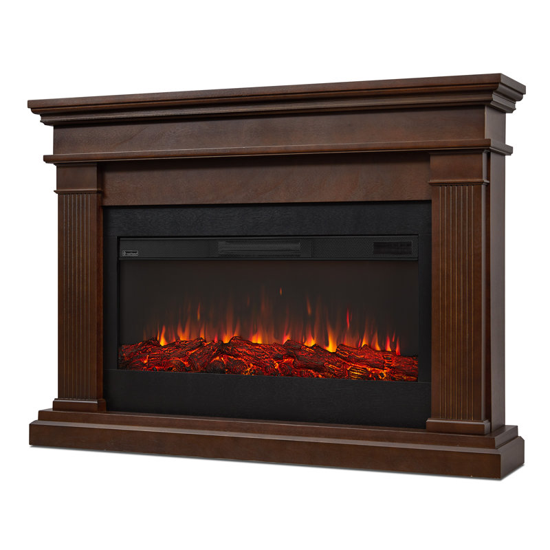 Beau 59" Landscape Electric Fireplace by Real Flame, Dark Walnut, Standard