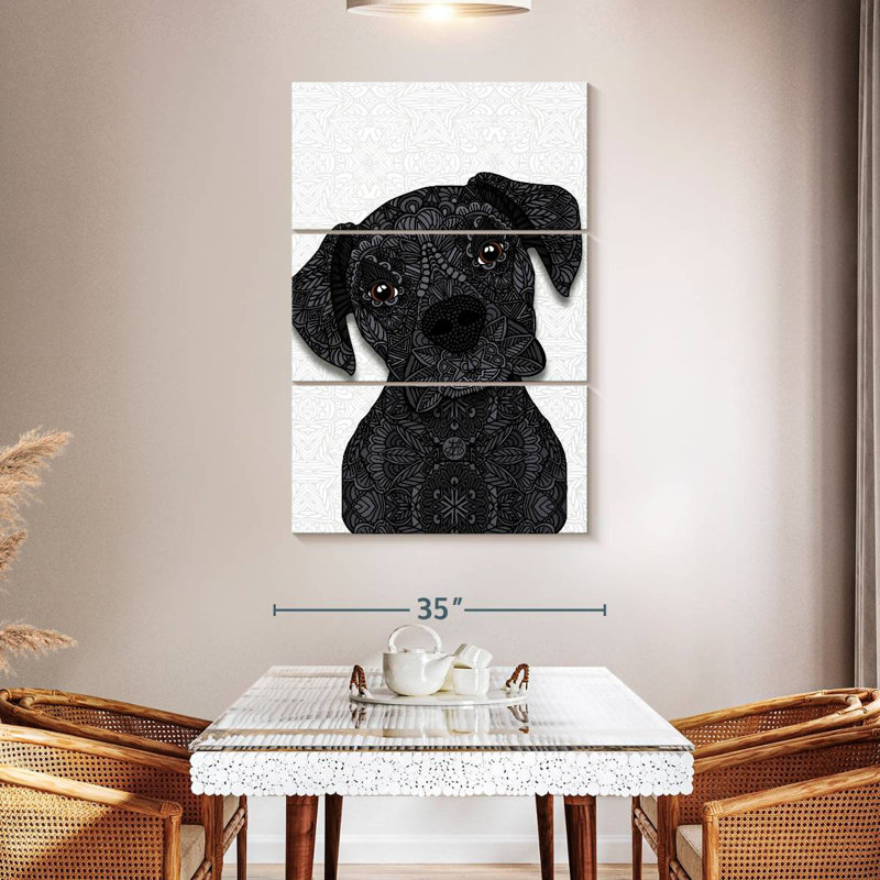 Boxer noir Brampt, H 57 po x l 36 po
