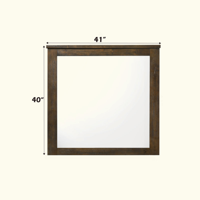 Miroir à finition chêne