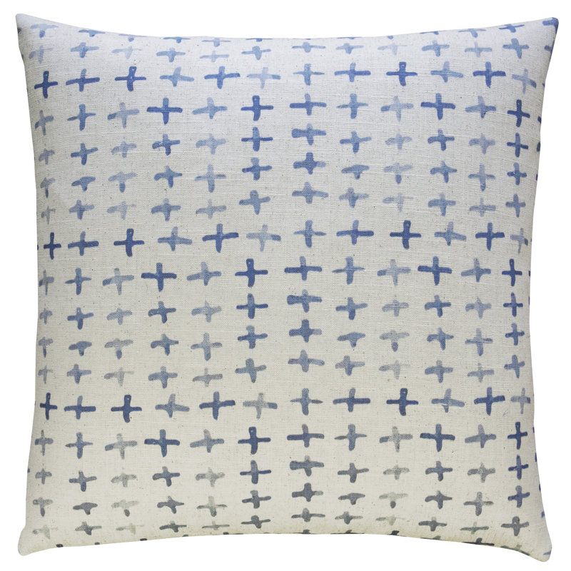 Cotton Blend Reversible Throw Pillow