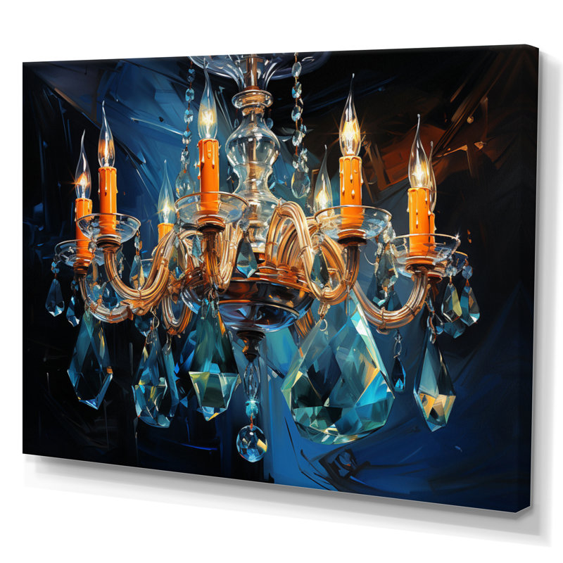 «Chandelier Dynamic Reflections», reproduction sur toile, H 12 po x l 20 po x P 1 po, Toile tendue